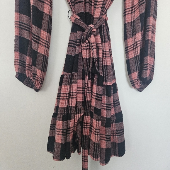 Anthopologie Cloth and Stone Daia plaid mini dress Size L - Picture 4 of 8